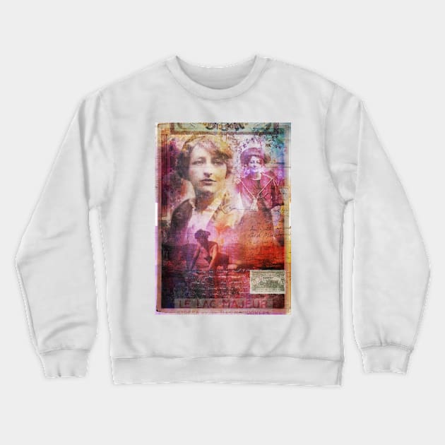 Collage Art Fanny zu Reventlow Crewneck Sweatshirt by Floral Your Life!